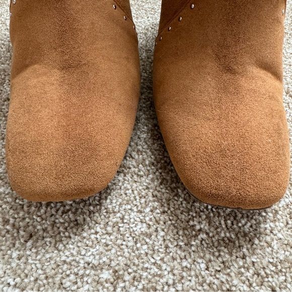 Tan Suede Heeled Booties - Picture 5 of 6